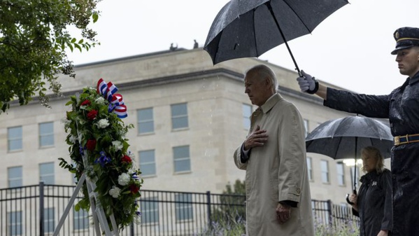 Le président Joe Biden à la cérémonie d'hommage aux victimes du 11-Septembre Le président Joe Biden à la cérémonie d'hommage aux victimes du 11-Septembre