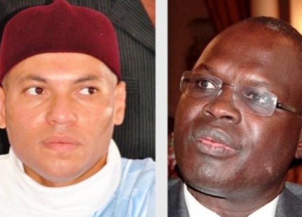 Khalifa Sall (d) et Karim Wade Khalifa Sall (d) et Karim Wade