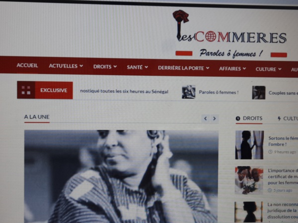 La page d'accueil du site www.lescommeres.sn La page d'accueil du site www.lescommeres.sn