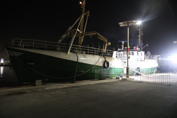 Le navire qui transportait les 805 kilos de cocaïne saisis par la Marine nationale le 22 janvier 2023 (photo DIRPA)