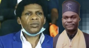 Les journalistes assassinés Martinez Zogo (g) et Jean-Jacques Ola Bene