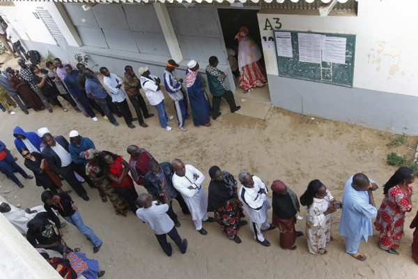 Un centre de vote un jour d'élection au Sénégal