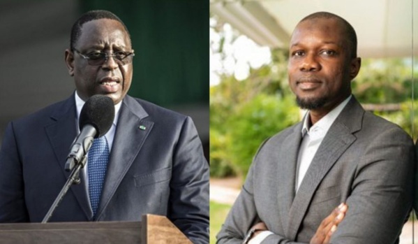 Le président Macky Sall (g) et Ousmane Sonko