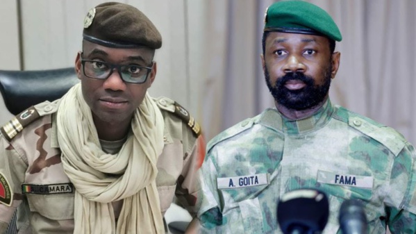 Le colonel Sadio Camara g) aux côtés du président Assimi Goïta Le colonel Sadio Camara g) aux côtés du président Assimi Goïta