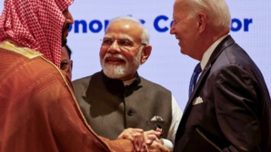 Mohamed Ben Salmane, Narendra Modi et Joe Biden á New Delhi Mohamed Ben Salmane, Narendra Modi et Joe Biden á New Delhi