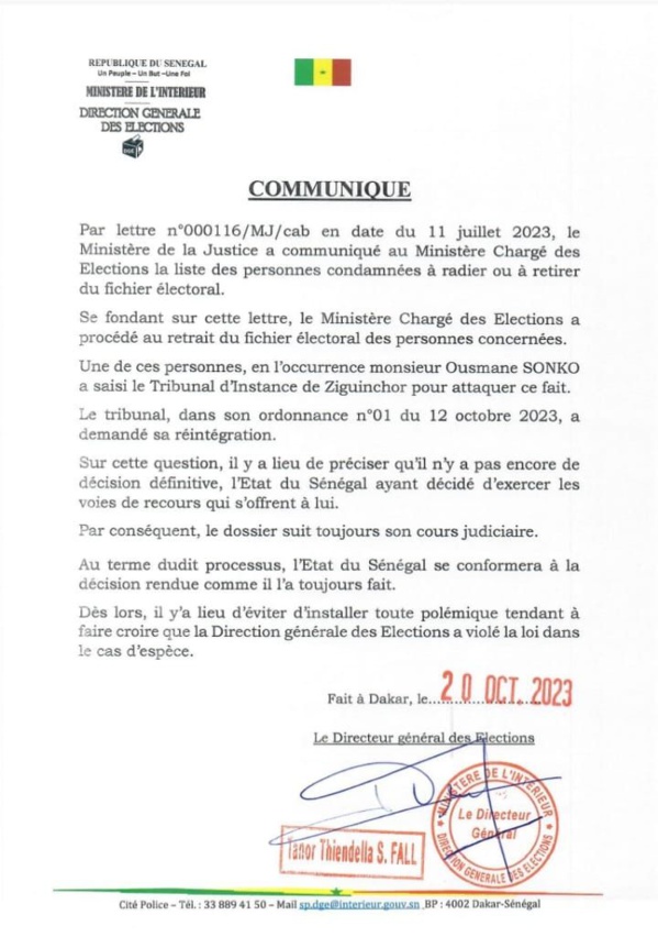 Fiches de parrainage: la DGE se défend comme elle peut Fiches de parrainage: la DGE se défend comme elle peut