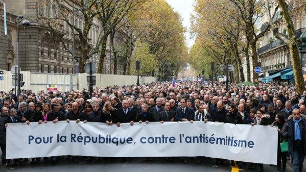 Marche contre l’antisémitisme à Paris, Macron appelle à l’unité