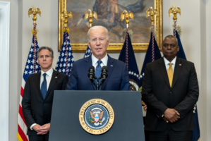 Image d'illustration. Joe Biden avec Antony Blinken (g) et Lloyd Austin