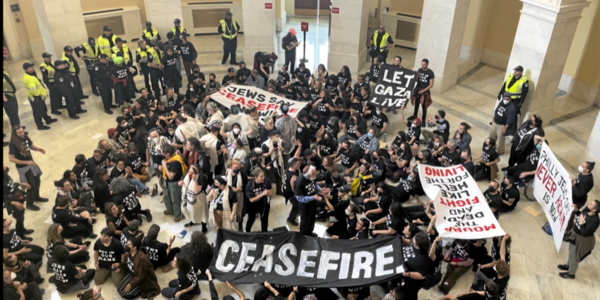 "Cessez-le-feu immédiat !" : des centaines de juifs propalestiniens manifestent à New York "Cessez-le-feu immédiat !" : des centaines de juifs propalestiniens manifestent à New York