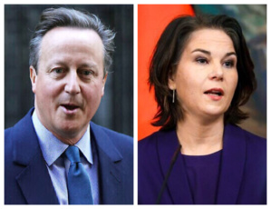 David Cameron et Annalena Baerbock David Cameron et Annalena Baerbock