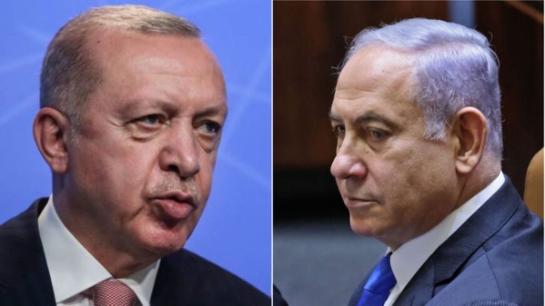 Erdogan (g) et Netanyahu