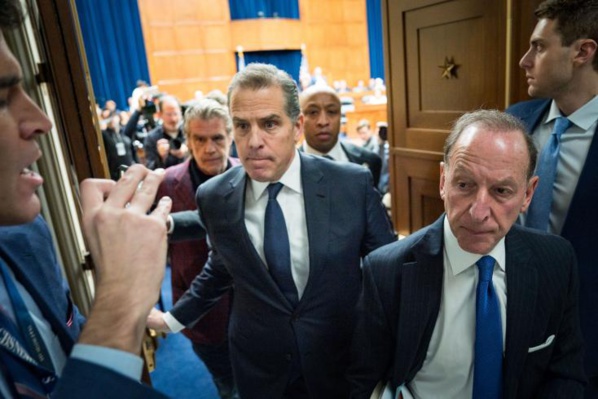 Hunter Biden à son arrivée au Capitole ce 10 janvier 2024 Hunter Biden à son arrivée au Capitole ce 10 janvier 2024