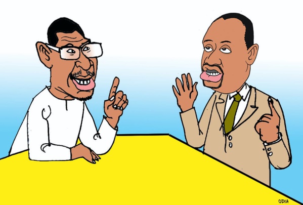 Les professeurs d'université Mary Teuw Niane (g) et Maurice Soudieck Dione Les professeurs d'université Mary Teuw Niane (g) et Maurice Soudieck Dione