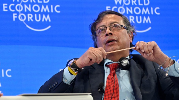 Le president colombien Gustavo Petro lors du Forum mondial de Davos (Suisse) Le president colombien Gustavo Petro lors du Forum mondial de Davos (Suisse)
