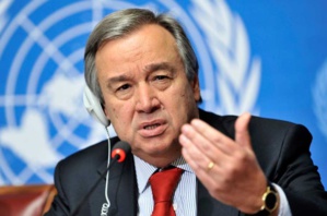 Antonio Guterres, secrétaire général de l'Organisation des Nations unies. Antonio Guterres, secrétaire général de l'Organisation des Nations unies.