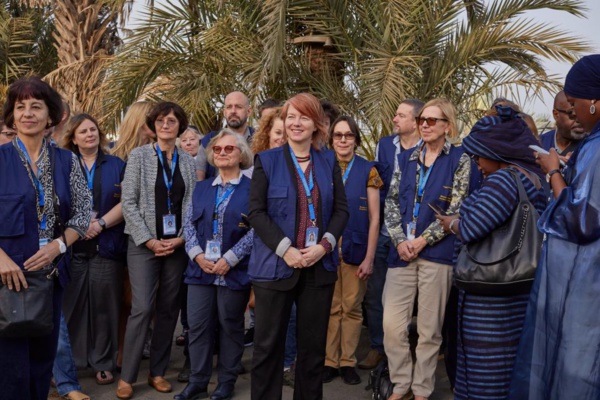 Les membres de la MOE avec au premier rang Malin Björk, cheffe de la mission 2024