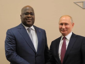 Les présidents Felix Tshisekedi et Vladimir Poutine (illustration)