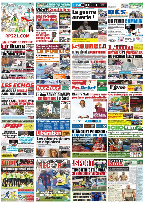 Les Unes des journaux du 18 mars 2024 Les Unes des journaux du 18 mars 2024