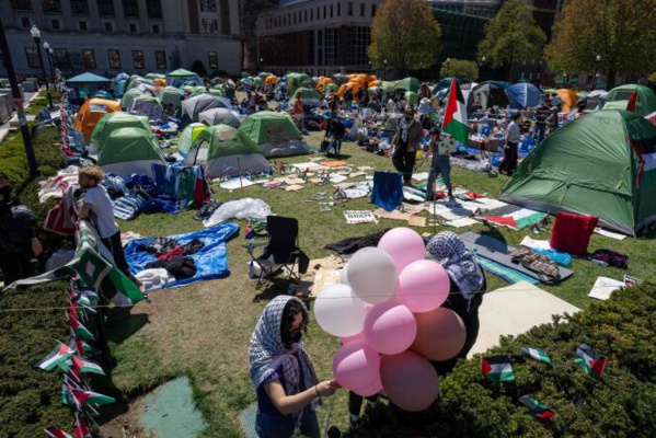 New York : Des élus américains se rendent à un campement pro-Gaza à l'Université de Columbia