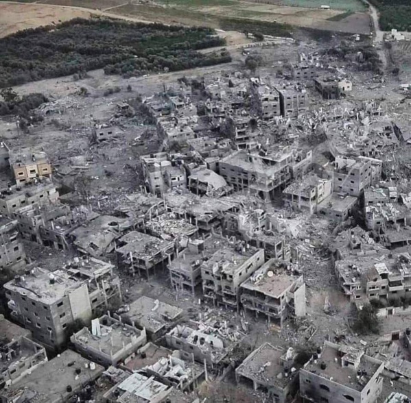 Les ruines de Gaza par les armées israéliennes
