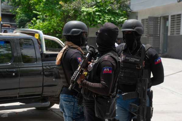 Des agents de la police nationale à Port-au-Prince
