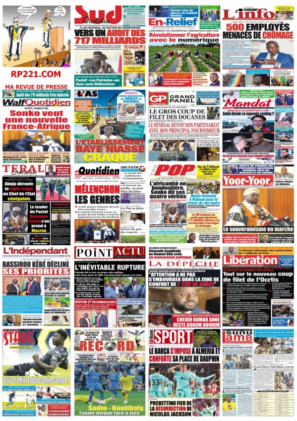 IMPACT - Les UNES de la presse du 17 mai 2024 IMPACT - Les UNES de la presse du 17 mai 2024