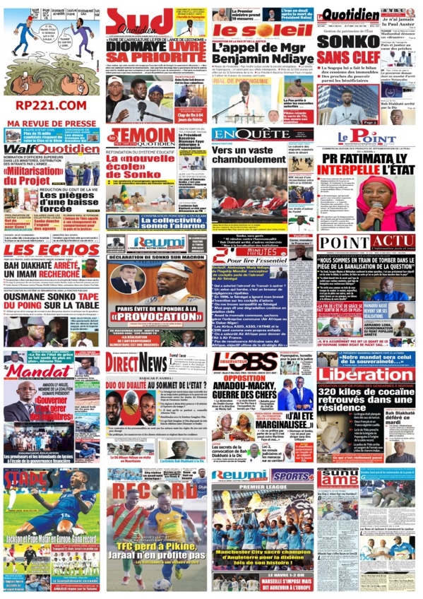 IMPACT - Les UNES de la presse du 21 mai 2024 IMPACT - Les UNES de la presse du 21 mai 2024