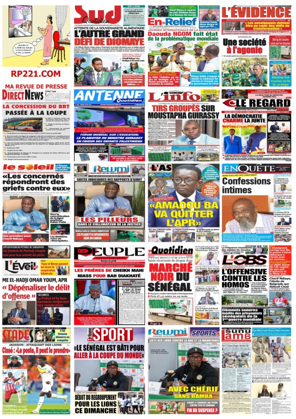 IMPACT - Les UNES de la presse du 25 mai 2024 IMPACT - Les UNES de la presse du 25 mai 2024