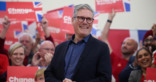 Keir Starmer, le leader travailliste donné largement gagnant des législatives Keir Starmer, le leader travailliste donné largement gagnant des législatives