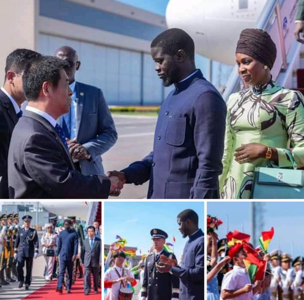 Bassirou Diomaye Faye a entamé lundi sa visite d'Etat en Chine Bassirou Diomaye Faye a entamé lundi sa visite d'Etat en Chine