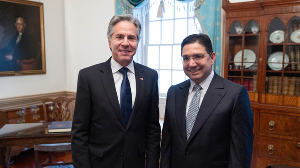Antony Blinken (g.) et Nasser Bourita Antony Blinken (g.) et Nasser Bourita