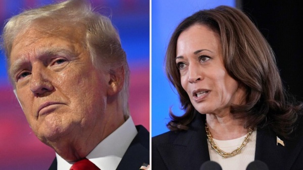 Donald Trump (g) et Kamala Harris Donald Trump (g) et Kamala Harris