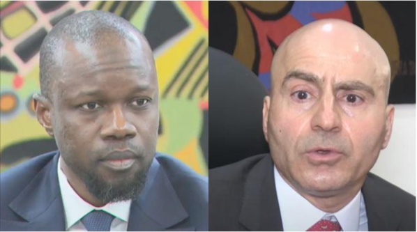 Le PM sénégalais Ousmane Sonko (g) et Edward Gemeyal, chef de la mission du FMI Le PM sénégalais Ousmane Sonko (g) et Edward Gemeyal, chef de la mission du FMI