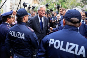 Le PM français Michel Barnier à Rome le 18 octobre 2024 Le PM français Michel Barnier à Rome le 18 octobre 2024
