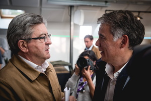Jean-Luc Mélenchon (g) avec Olivier Faure, le patron du Parti socialiste Jean-Luc Mélenchon (g) avec Olivier Faure, le patron du Parti socialiste