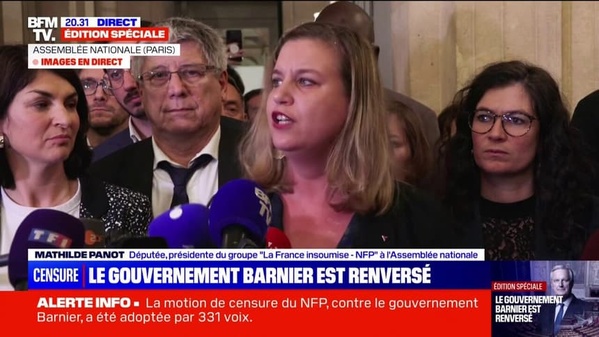 France : Mathilde Panot appelle au départ du président Macron France : Mathilde Panot appelle au départ du président Macron