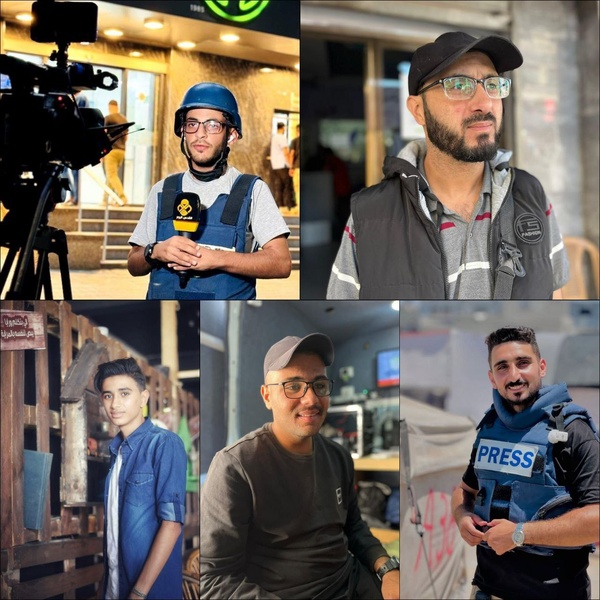 Les 5 journalistes assassinés dans leur véhicule par l'armée israélienne le 26 décembre 2024 Les 5 journalistes assassinés dans leur véhicule par l'armée israélienne le 26 décembre 2024