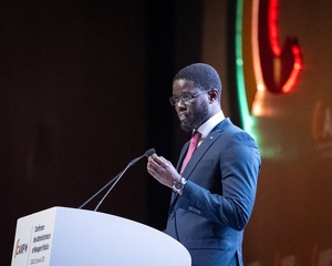 Le président Diomaye Faye à l'ouverture du CAMP le 20 janvier 2025 au Cicad de Diamniadio Le président Diomaye Faye à l'ouverture du CAMP le 20 janvier 2025 au Cicad de Diamniadio