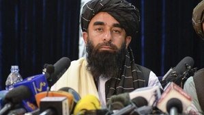 Zabihullah Mujahid, porte-parole du gouvernement d'Afghanistan Zabihullah Mujahid, porte-parole du gouvernement d'Afghanistan