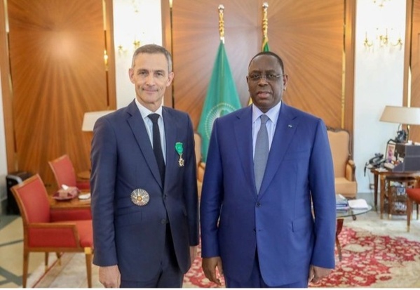 Philippe Lalliot, lors d'une audience avec l'ancien président sénégalais Macky Sall Philippe Lalliot, lors d'une audience avec l'ancien président sénégalais Macky Sall