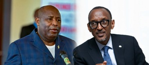 Le Burundais Evariste Ndayishimiye (g.) et le Rwandais Paul Kagame. Des voisins ennemis ! Le Burundais Evariste Ndayishimiye (g.) et le Rwandais Paul Kagame. Des voisins ennemis !