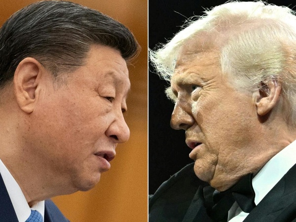Le Chinois Xi Jinping (g.) et l'Américain Donald Trump Le Chinois Xi Jinping (g.) et l'Américain Donald Trump