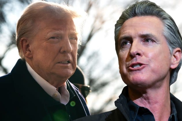 Le président Donald Trump et le gouverneur de la Californie Gavin Newsom Le président Donald Trump et le gouverneur de la Californie Gavin Newsom