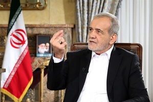 Le président iranien Massoud Pezshekian Le président iranien Massoud Pezshekian