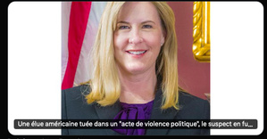 Une élue américaine tuée dans un "acte de violence politique", le suspect en fuite Une élue américaine tuée dans un "acte de violence politique", le suspect en fuite