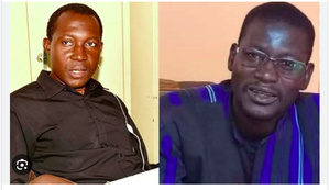 Les journalistes burkinabè Guezouma Sanogo (g.) et Boukari Ouoba Les journalistes burkinabè Guezouma Sanogo (g.) et Boukari Ouoba