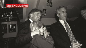 Donald Trump (g.) et Jeffrey Epstein