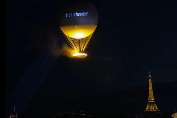 « Stop génocide à Gaza » : Amnesty International projette un message sur la vasque olympique « Stop génocide à Gaza » : Amnesty International projette un message sur la vasque olympique