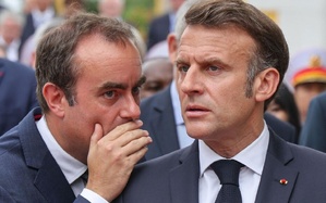 Emmanuel Macron (d.) et Sébastien Lecornu Emmanuel Macron (d.) et Sébastien Lecornu