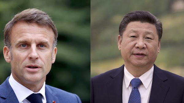 Emmanuel Macron (g.) et Xi Jinping Emmanuel Macron (g.) et Xi Jinping